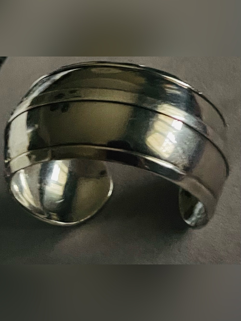 SILVER 925 CUFF BRACELET/ VINTAGE 
STERLING / MODERNIST /SIZE 7"